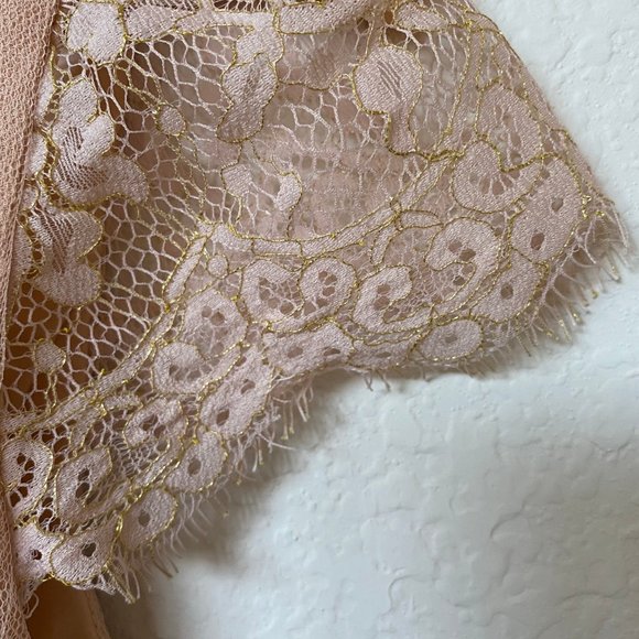 BHLDN Jenny Yoo Blush and Gold Bridesmaid Dress - Picture 8 of 8